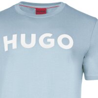 HUGO Herren T-Shirt - Dulivio, Rundhals, Kurzarm, Logo, Baumwolle Blau (Open Blue 483) XL