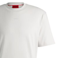 HUGO Mens T-Shirt - DAPOLINO, round neck, short sleeve, logo, cotton Ecru (Natural 102) XL (X-Large)
