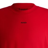 HUGO Herren T-Shirt - DAPOLINO, Rundhals, Kurzarm, Logo, Baumwolle Rot (Open Pink 693) XL