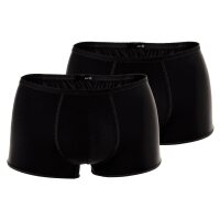 HOM Herren Trunk Plumes 2er Pack - Ultralight Microfiber, Pants, Unterwäsche, Stretch, einfarbig Schwarz L