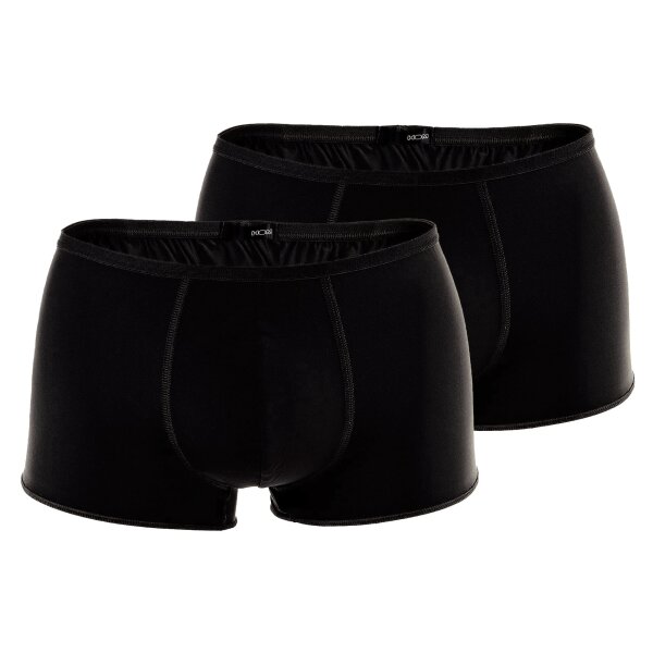 HOM Mens Trunk Plumes 2-pack - Ultralight Microfibre, Pants, Underwear, Stretch, Single-coloured black XL (X-Large)