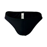 HOM Mens Micro Briefs Plumes 2-pack - Ultralight Microfibre, Briefs, Underwear, Stretch, Single-coloured black S (Small)