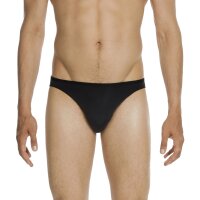 HOM Mens Micro Briefs Plumes 2-pack - Ultralight Microfibre, Briefs, Underwear, Stretch, Single-coloured black S (Small)