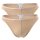 HOM Herren Micro Briefs Plumes 2er Pack - Ultralight Microfiber, Slip, Unterwäsche, Stretch, einfarbig Nude S