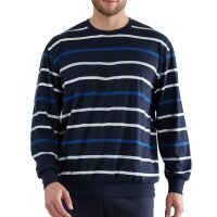 GÖTZBURG Mens Pyjamas Set - long, V-Neck, striped Blue/White 3XL (XXX-Large)
