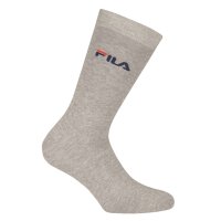 FILA Unisex socks, 3 pairs - Stockings, Street, Sport, Socks Set, Logo, 35-46 Grey 35-38 (3-5 UK)