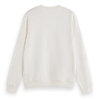 SCOTCH&SODA Herren Sweatshirt - Regular Fit, Pullover, Logo, einfarbig, Baumwolle Weiß L