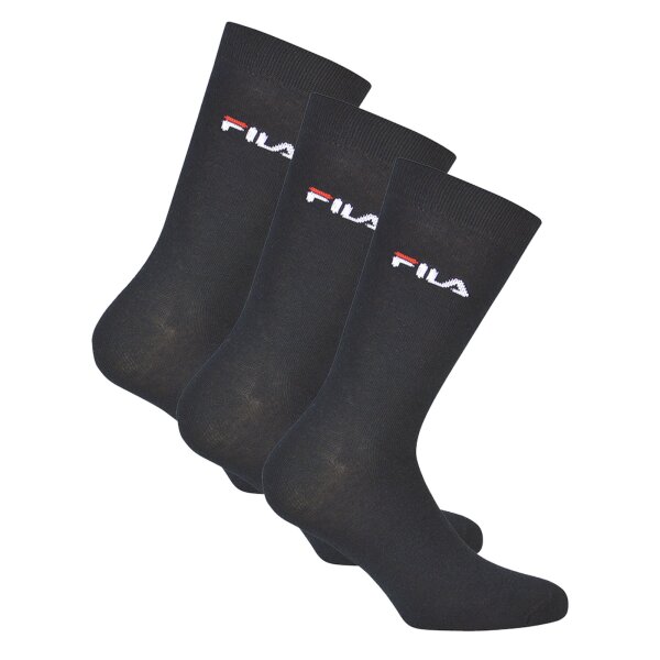 FILA Unisex socks, 3 pairs - Stockings, Street, Sport, Socks Set, Logo, 35-46 marine 39-42 (6-8 UK)
