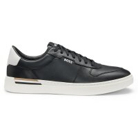 BOSS Herren Sneaker - Clint Tenn ltvpN, low, Halbschuh, Echtleder, Logo Schwarz EUR 41
