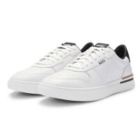 BOSS mens sneaker - Clint Tenn ltvpN, low, half-shoe, real leather, logo White EUR 45 (UK 11)