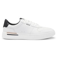 BOSS mens sneaker - Clint Tenn ltvpN, low, half-shoe, real leather, logo White EUR 45 (UK 11)