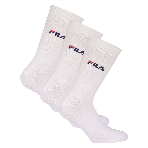 FILA Unisex socks, 3 pairs - Stockings, Street, Sport, Socks Set, Logo, 35-46 White 39-42 (6-8 UK)
