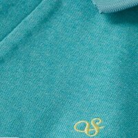 SCOTCH&SODA Mens Polo - Melange Regular Fit polo, short-sleeved, cotton, plain-coloured Blue M (Medium)