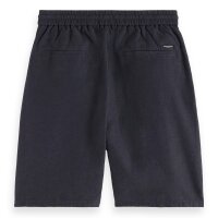 SCOTCH&SODA Herren Leinenshorts - Fave Cotton Linen, kurze Hose, einfarbig  Schwarz 30W