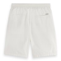 SCOTCH&SODA Short en lin pour hommes - Fave Cotton Linen, pantalon court, uni White 36W