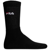 FILA unisex socks, 9-pack - tennis socks, crew socks, logo Black 35-38 (3-5 UK)