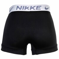 NIKE Herren Boxer Shorts, 3er Pack - Trunks, Dri-Fit Micro, Logobund Schwarz/Grau/Grün XL
