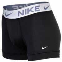 NIKE Herren Boxer Shorts, 3er Pack - Trunks, Dri-Fit Micro, Logobund Schwarz/Grau/Grün XL