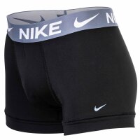 NIKE Herren Boxer Shorts, 3er Pack - Trunks, Dri-Fit Micro, Logobund Schwarz/Grau/Grün XL