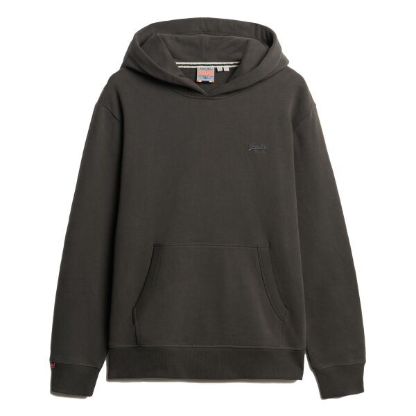 Superdry Men Hoodie - Essential Logo Hoodie, logo, single colour Dark grey XL (X-Large)