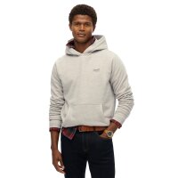 Superdry Men Hoodie - Essential Logo Hoodie, logo, single colour Light grey 2XL (XX-Large)