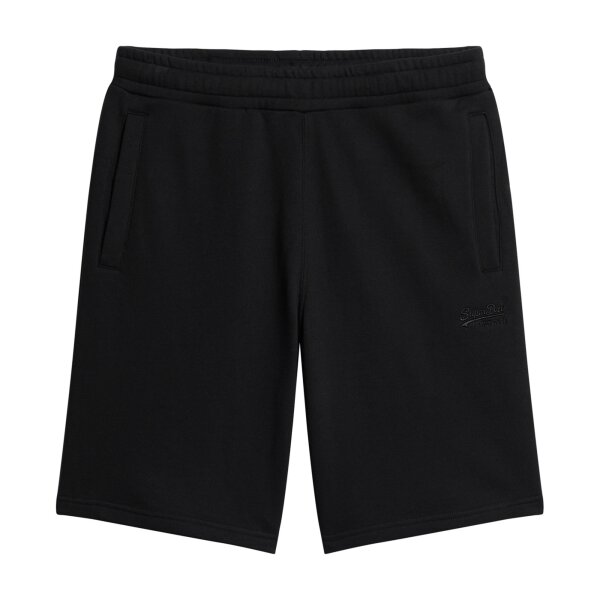 Superdry Herren Sweatshort - Essential Logo Jersey Shorts, kurze Hose, einfarbig Schwarz M