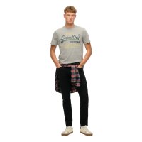 Superdry Herren T-Shirt - VI Classic Relaxed Tee, Logo, Rundhals, einfarbig Grau L