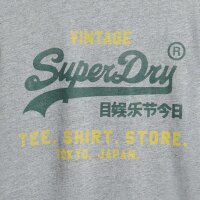 Superdry Herren T-Shirt - VI Classic Relaxed Tee, Logo, Rundhals, einfarbig Grau 2XL