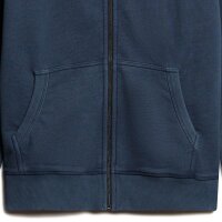 Superdry Men Hooded Sweat Jacket - Embroidered Ziphood, Logo, Single Colourr Blue M (Medium)