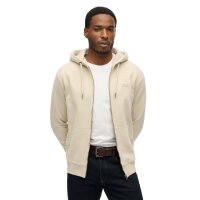 Superdry Herren Sweatjacke - Essential Logo Zip Hoodie, Kapuze, einfarbig Beige 2XL