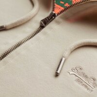 Superdry mens sweat jacket - Essential Logo Zip Hoodie, hooded, single-coloured Beige 2XL (XX-Large)
