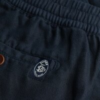 Superdry Herren Leinenshort - Merchant Linen Short, kurze Hose, Leinen, einfarbig Blau XL