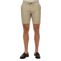 Superdry Herren Leinenshort - Merchant Linen Short, kurze Hose, Leinen, einfarbig Beige 2XL