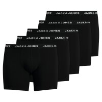 JACK&JONES Mens Boxer Shorts, 5-Pack - JACHUEY TRUNKS PLUS, Cotton Stretch Black 2XL (XX-Large)
