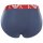 EMPORIO ARMANI Mens Briefs 3 Pack - BOLD MONOGRAM, Briefs, Stretch Cotton Blue S (Small)