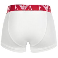 EMPORIO ARMANI Herren Trunks, 3er Pack - BOLD MONOGRAM, Shorts, Stretch Cotton Schwarz/Rot/Weiß M