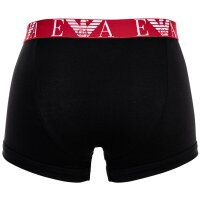 EMPORIO ARMANI mens trunks, 3-pack - BOLD MONOGRAM, shorts, stretch cotton Black/Red/White M (Medium)