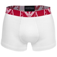 EMPORIO ARMANI mens trunks, 3-pack - BOLD MONOGRAM, shorts, stretch cotton Black/Red/White M (Medium)