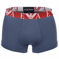 EMPORIO ARMANI Herren Trunks, 3er Pack - BOLD MONOGRAM, Shorts, Stretch Cotton Blau S