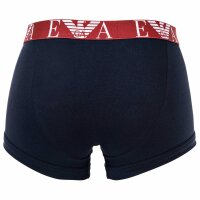 EMPORIO ARMANI Herren Trunks, 3er Pack - BOLD MONOGRAM, Shorts, Stretch Cotton Blau S