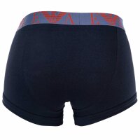 EMPORIO ARMANI Herren Trunks, 3er Pack - BOLD MONOGRAM, Shorts, Stretch Cotton Blau S