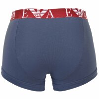 EMPORIO ARMANI mens trunks, 3-pack - BOLD MONOGRAM, shorts, stretch cotton Blue S (Small)