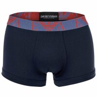 EMPORIO ARMANI mens trunks, 3-pack - BOLD MONOGRAM, shorts, stretch cotton Blue S (Small)