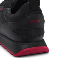 HUGO Herren Sneaker - Icelin Runn pumf, Turnschuhe, Schnürung, Materialmix Schwarz EU 41