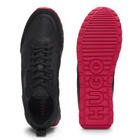 HUGO Herren Sneaker - Icelin Runn pumf, Turnschuhe, Schnürung, Materialmix Schwarz EU 43