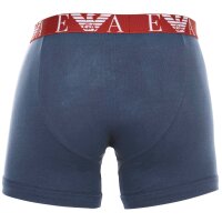 EMPORIO ARMANI Herren Boxershorts, 3er Pack - BOLD MONOGRAM, Boxer, Stretch Cotton Blau M