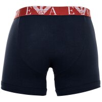 EMPORIO ARMANI Herren Boxershorts, 3er Pack - BOLD MONOGRAM, Boxer, Stretch Cotton Blau M