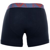 EMPORIO ARMANI Herren Boxershorts, 3er Pack - BOLD MONOGRAM, Boxer, Stretch Cotton Blau M