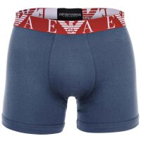 EMPORIO ARMANI Mens Boxer Shorts, 3 Pack - BOLD MONOGRAM, Boxer, Stretch Cotton Blue M (Medium)