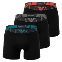 EMPORIO ARMANI Mens Boxer Shorts, 3 Pack - BOLD MONOGRAM, Boxer, Stretch Cotton Black M (Medium)